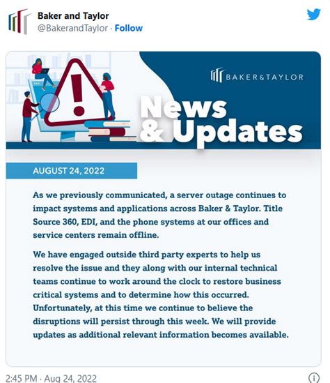 World's largest distributor of books suffers ransomware attack — Teletype