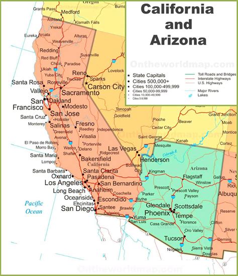 Map Of Arizona And New Mexico And Texas