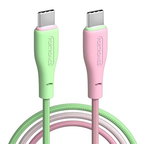 Portronics Hue x 60W Dual Tone Colour Type C Fast Charging Cable for ...