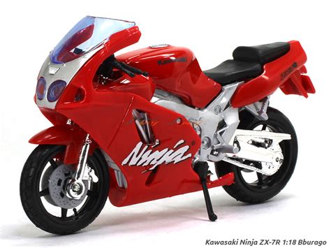 Kawasaki Ninja ZX 7R 1:18 Bburago diecast scale model bike | Scale Arts ...