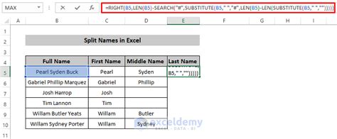 How to Split Names in Excel 的图像结果