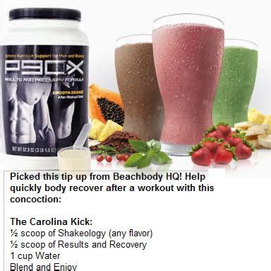 Recovery and Shakeology to make a great tasting after workout drink ...
