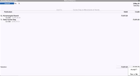 Recording Material In and Material Out Transactions (Excise for ...