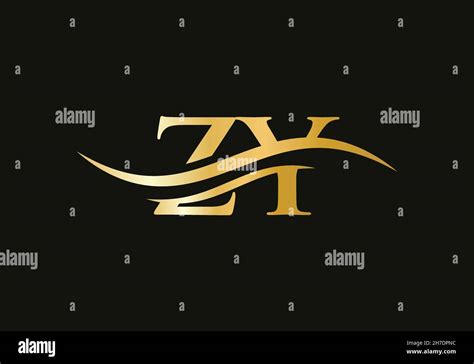 ZY Logo Design Vector Template. Initial Luxury Letter ZY Vector ...