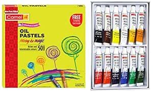 Camel Oil Pastel (50 Shades) Artist Water Colours Set 5ml x 12 shades ...
