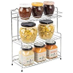 Buy INDIAN DECOR. 31453 Modern Metal 3-Tier Kitchen Countertop and ...