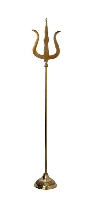 Buy Brass trishul for Pooja Big Size | trishool 24 inches Large Long ...