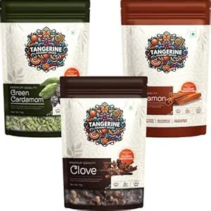 Tangerine Gourmet Spices Value MultiPack - Cinnamon, Clove, Green ...