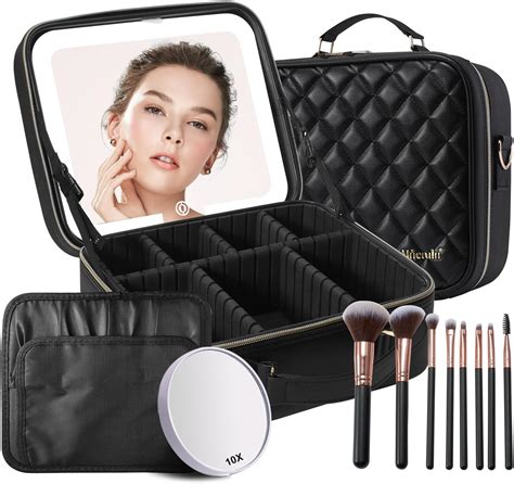 Amazon.com: Mocado Travel Makeup Bag with LED Lighted Mirror,Travel ...