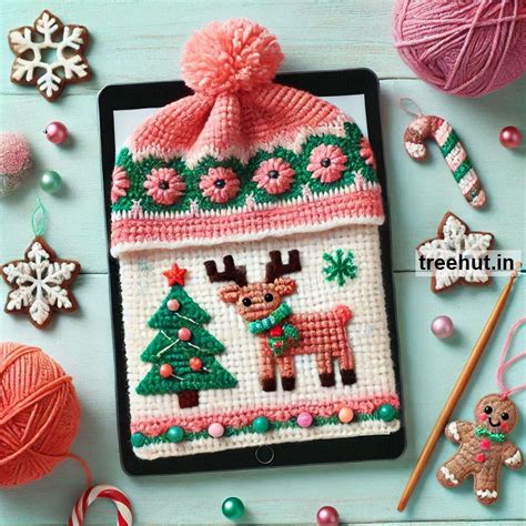 Christmas Crochet Tablet Bag Ideas
