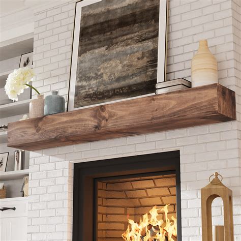 Amazon.com: Eshoma Fireplace Mantel, 72 in Handcrafted Mantel Shelf for ...