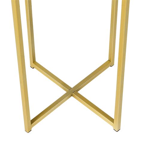 Buy Giantex Round Side Table, X-Shaped End Table with Marble Top&Gold ...