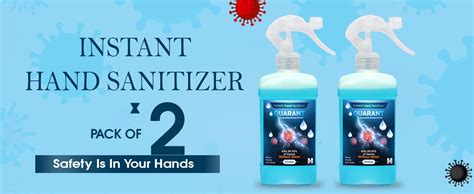 QUARANT 80% Alcohol Based Instant Hand Sanitizer Trigger Spray, Kills ...