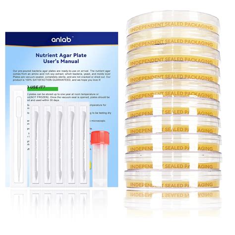 anlab™ Nutrient Agar Petri Dishes Science Project Kit, 10 Pre-Poured ...