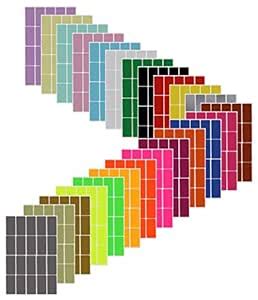 Royal Green Colored Labels Stickers Rectangle 40x19mm (1.57 inch x 0.75 ...