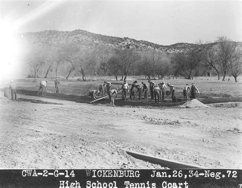 Civil Works Administration construction at Wickenburg High School in ...