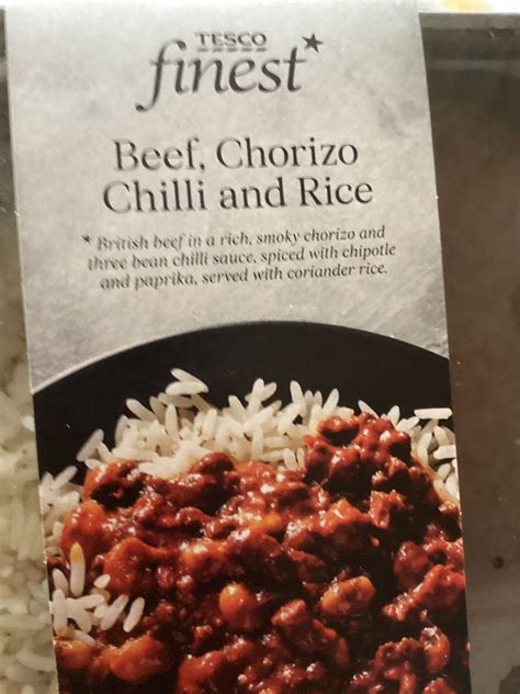 Beef chilli chorizo and rice