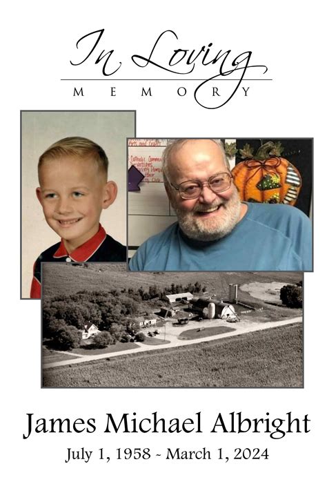 James Albright Obituary March 1, 2024 - Schoeneberger Funeral ...