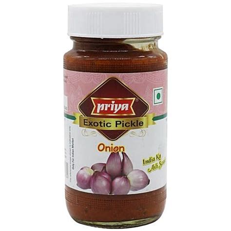 Buy Priya Pickle Onion Without Garlic 300 Gm Bottle Online At Best ...