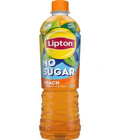 Lipton Ice Tea No Sugar Peach Tea Iced Tea Bottle 500ml | Woolworths