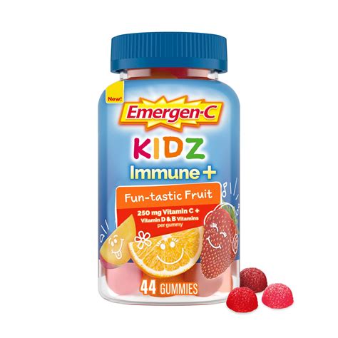 Emergen-C Kidz Immune+ Vitamin C, B Vitamins, Vitamin D Gummies for ...