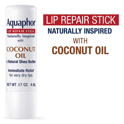 Aquaphor Lip Repair Stick for Very Dry Lips with Coconut Oil 0.17 oz ...