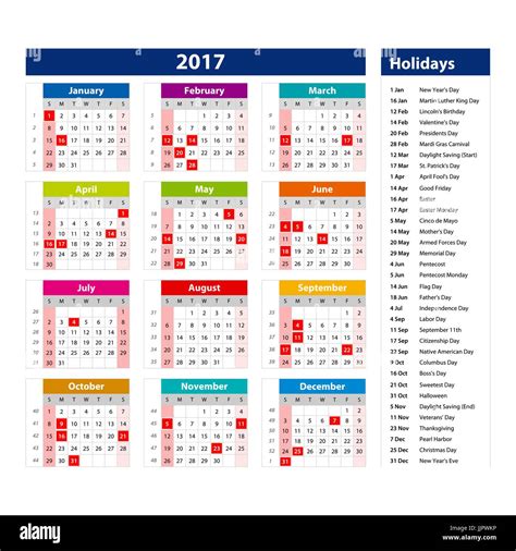 Free printable holiday schedule 2017, Download Free printable holiday ...