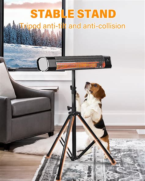 Electric Patio Heater, Airvention Outdoor Heater with Tripod Stand, 9 ...