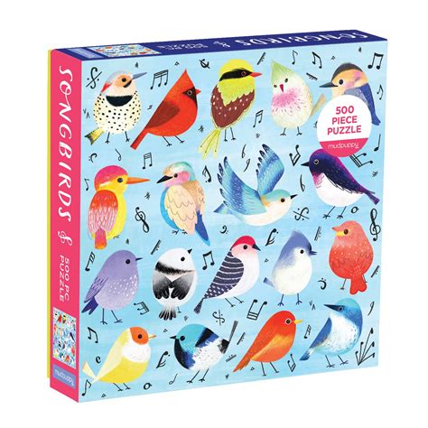 Amazon.com: Mudpuppy Songbirds 500 Piece Family Jigsaw Puzzle ...