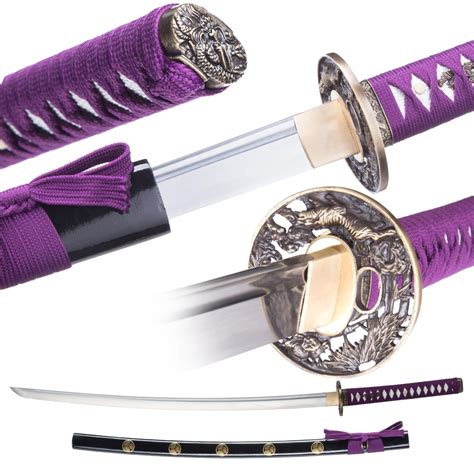 Handmade Katana 9260 Spring Steel Plum Blossom Design Full Tang ...