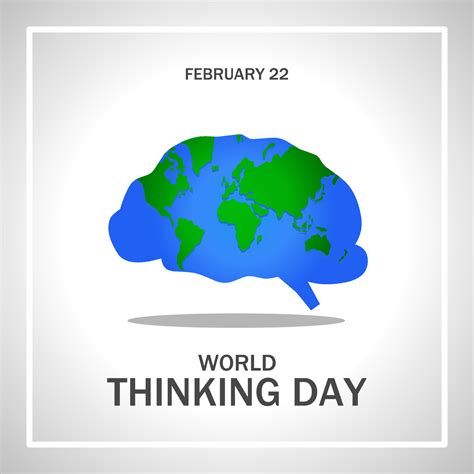 World thinking day template. Vector illustration. Suitable for Poster ...