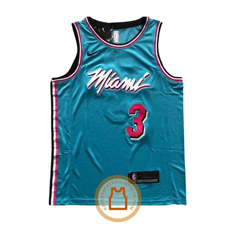 Dwyane Wade Miami Heat Vice City Edition Blue Authentic Jersey - Rare ...