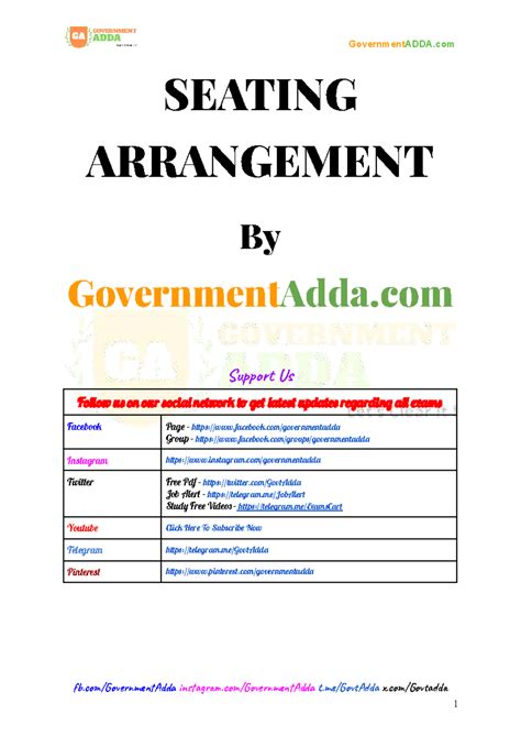 Seating Arrangement Techniques for Competitive Exams - GovernmentADDA ...