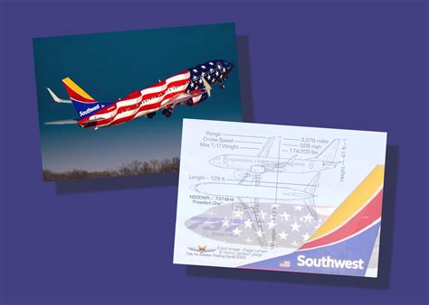 Southwest Airlines 737-800 Set of 25 Airplane Trading Cards - 2.5"x 3.5 ...