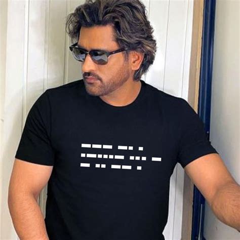 MS Dhoni T-Shirt - One Last Time? Morse Code Tribute – Dudeme