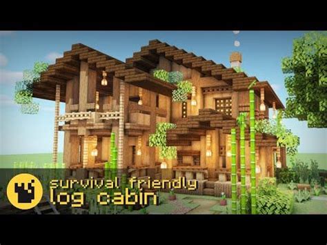 Image result for Minecraft Log Cabin Survival Tutorial