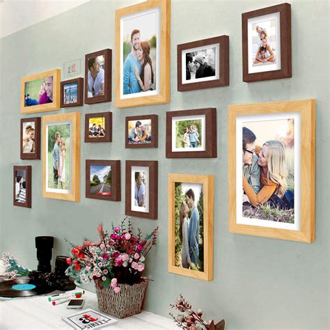 Art Street Shooting Star Wall Photo Frame for Living Room Set Of 16 Pcs ...