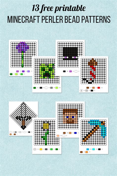 Image result for Minecraft Tools Perler Bead Patterns