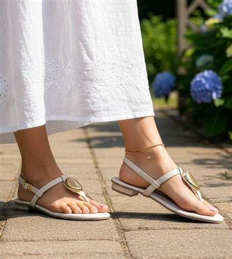 Metallic Accent T-Strap Flats - Beige – PairieTales