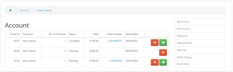 Opencart - Order Tracking