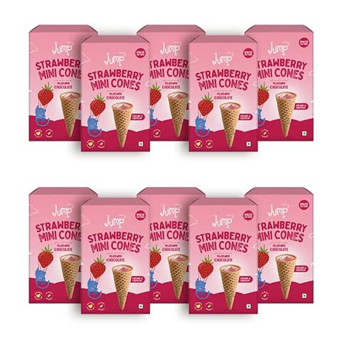 Make The Jump Mini cones- Strawberry chocolate Filled Cones ...