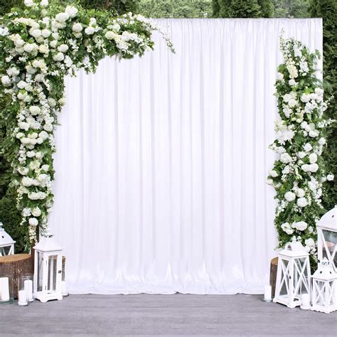 10x10FT White Backdrop Curtain for Parties Wedding White Photo Backdrop ...