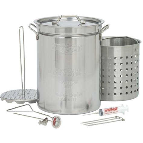 Bayou Classic Fryers 32 Quart Stainless Steel Turkey Fryer With Rack ...