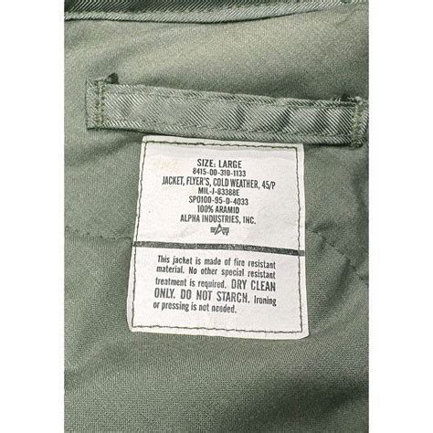 【未使用品】 1995年製 アメリカ軍 CWU-45/P フライトジャケット ALPHA INDUSTRIES, INC. size ...