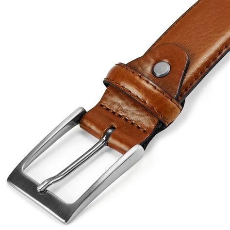 Brown Coated Leather Dress Belt | In stock! | Salt & Hide