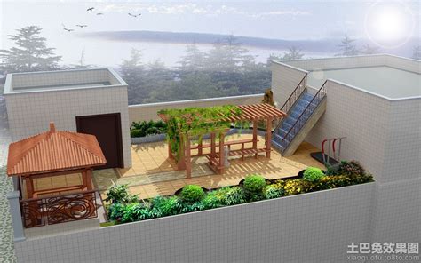 小型屋顶花园设计图_土巴兔装修效果图