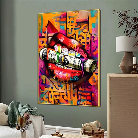 Lust Of Everything Graffiti Cotton Canvas Wall Painting – The Casa Décor
