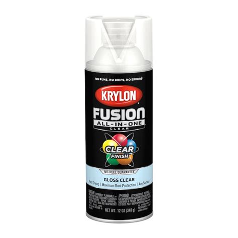 Krylon Fusion All-In-One Gloss Clear Spray Paint and Primer In One (NET WT. 12-oz) K02705007 at ...