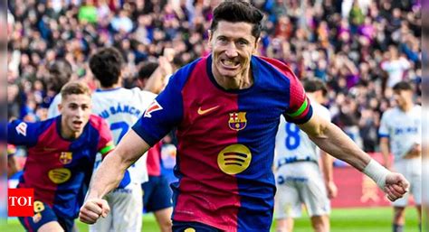 Lewandowski earns Barcelona win over Alaves to preserve title hopes ...