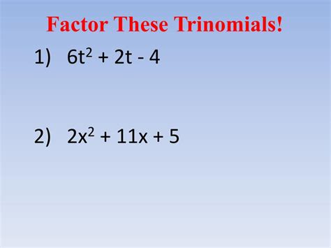 Image result for Factoring Polynomials AX Bx C Using the AC Method